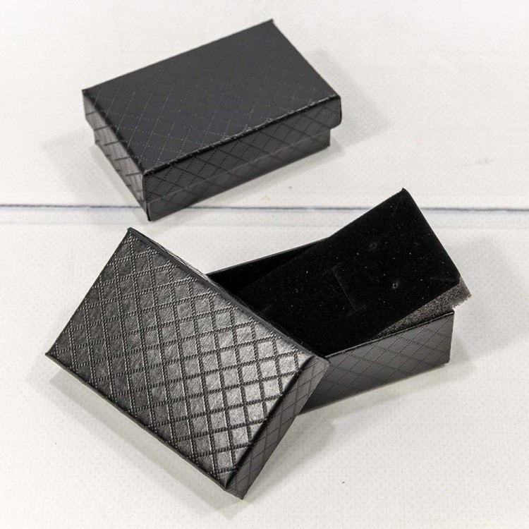 61258/7 Коробка Прямоугольная 8*5*2,5 "Ромбики" Чёрный 1/24 1/360