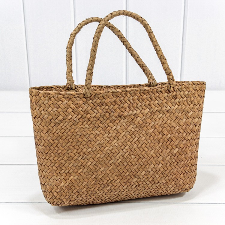 420121/3 Корзина плетёная 27*20 (±5%) из камыша с ручками Натуральный 1/100 420121/3 Корзина плетёная 27*20 (±5%) из камыша с ручками Натуральный 1/100