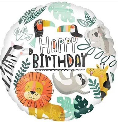 1202-3488 Шар 45см H.Birthday Лев и компания