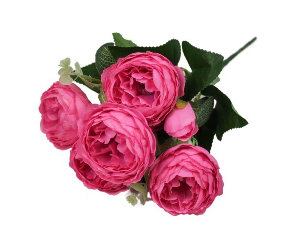 303-07-200/06 Искусственные цветы Пионы (5шт) 30см Фуксия 1/1