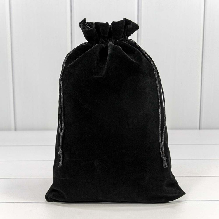 000811K/1 Мешочки бархатные 20*30 Чёрный 1/25 1/500 