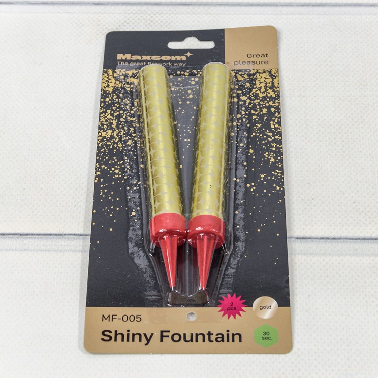 MF-005 Свечи для торта "Фонтан" набор (2 шт.) 10см 30(±5%)сек "Shiny Fountain" 1/180