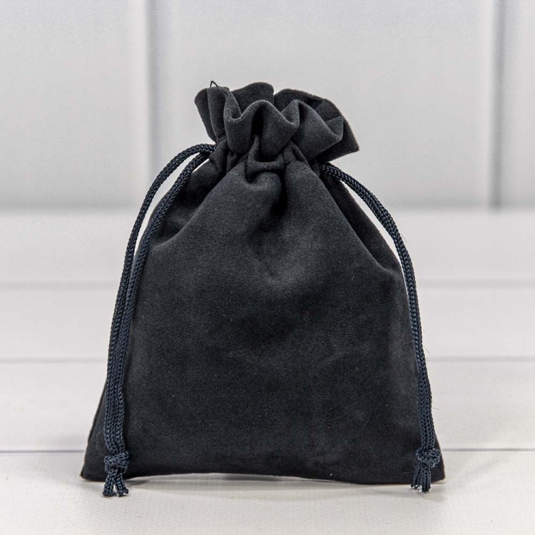 000811I/62 Мешочки бархатные 10*12 Синевато-чёрный 1/50 1/2000 