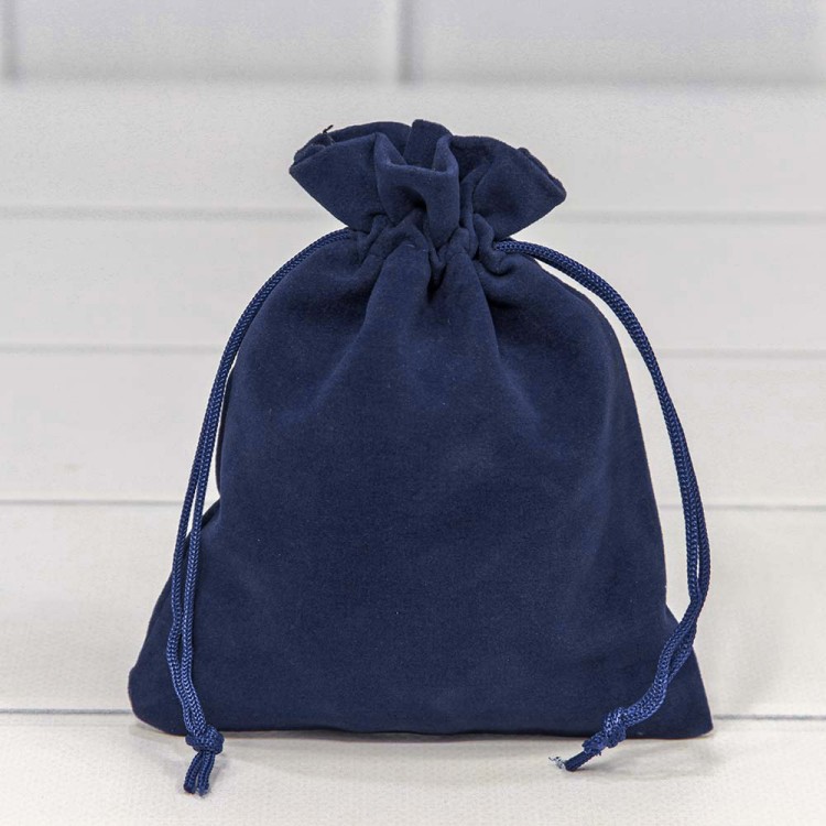 000811H/12 Мешочки бархатные 12*15 Синий 1/50 1/2000	