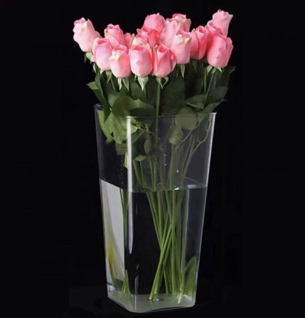 820/1 Ваза акриловая квадратная 14*14*24,5 1/40