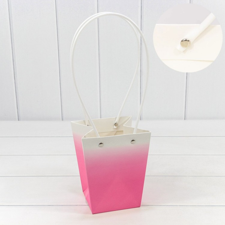 000184G/9 Пакет подарочный "Ваза для цветов" 15,5*13*9,5 260г "Градиент" Тёмно-розовый 1/10 1/150 000184G/9 Пакет подарочный "Ваза для цветов" 15,5*13*9,5 260г "Градиент" Тёмно-розовый 1/10 1/150