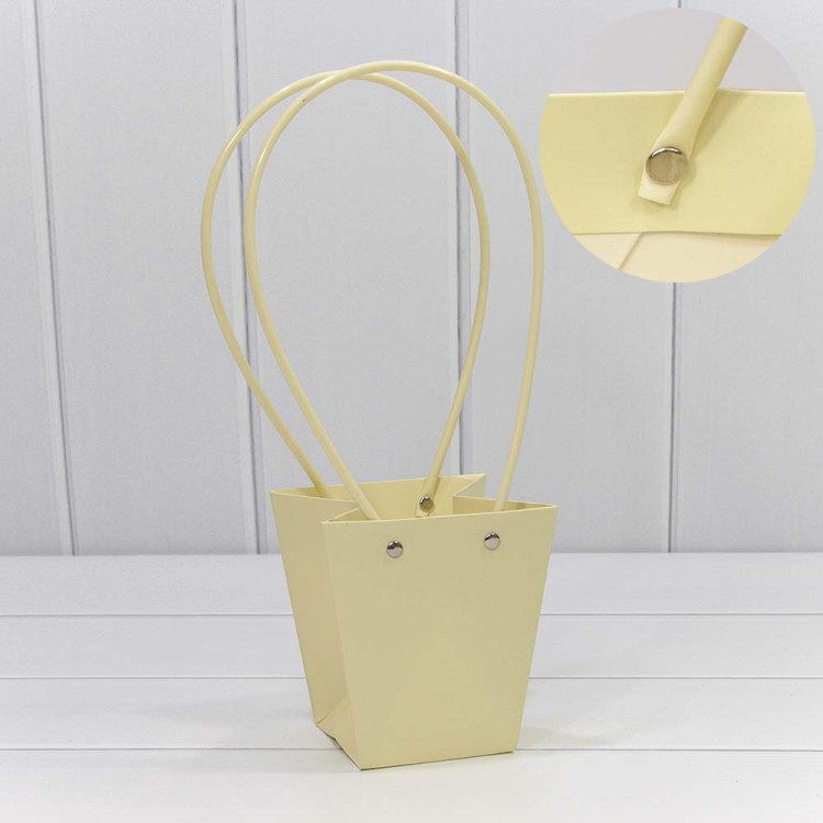 000171H/29 Пакет подарочный "Ваза для цветов" 12,5*12*8 Песочный 1/10 1/200