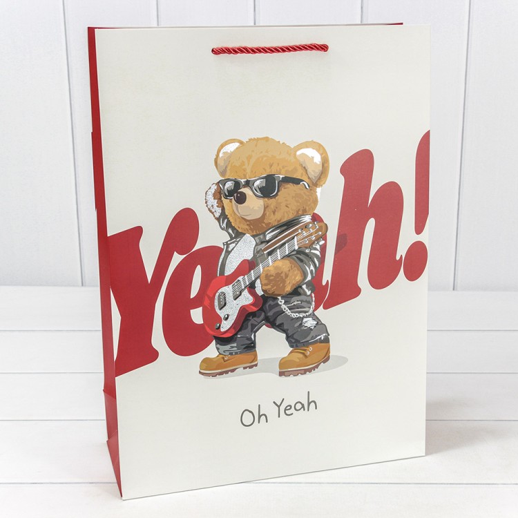 000109A Пакет подарочный с тиснением "Мишки" (микс 109) 30*41,5*12 210г 1/20 1/800