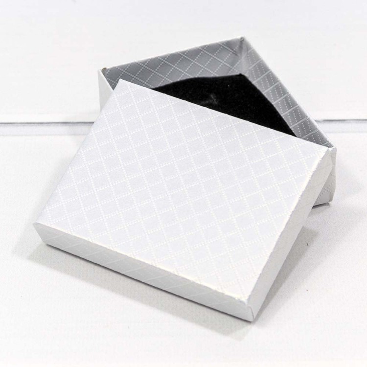 61279/2 Коробка Прямоугольная 9*7*2,8 "Ромбики" Белый 1/12 1/240