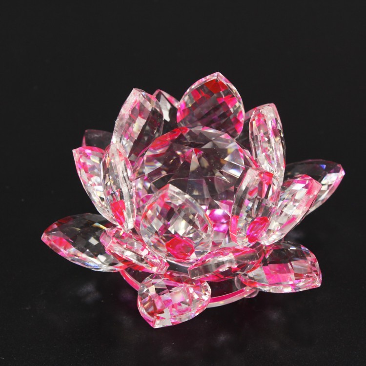 XH1-17C Хрустальный лотос цветной 9,5 x 6 см