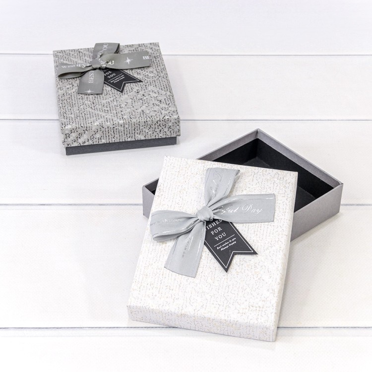 6111/6 Коробка Прямоугольная 14,5*11,5*3,6 с бантом (микс) 1/4 1/216