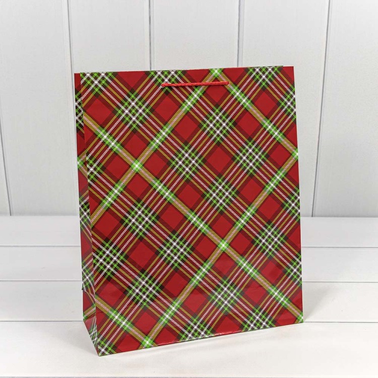 00038C Пакет подарочный "Клетки и полоски" (микс)  26*32*10 128г 1/20 1/360