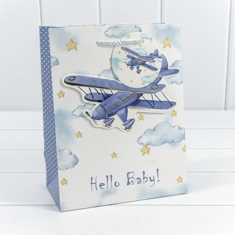 000316E Пакет подарочный с 3D аппликацией "Детский" (микс 316) 18*23*10 210г 1/20 1/360