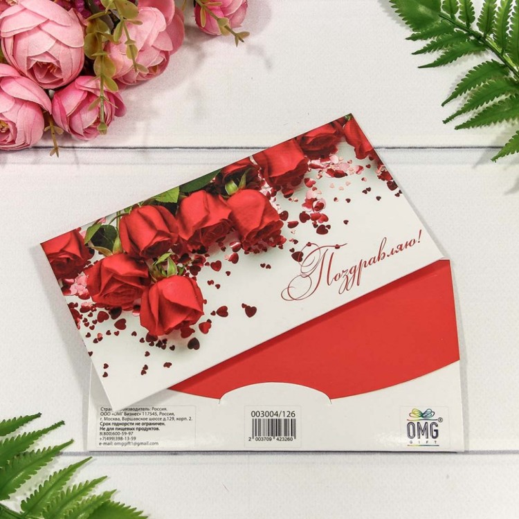 003004/126 Конверт подарочный 16,5*9см (274) 1/10 1/250