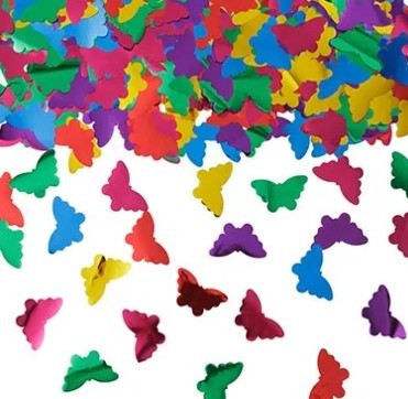 1501-5824 Хлопушка Бумфети 30см Бабочки фольга