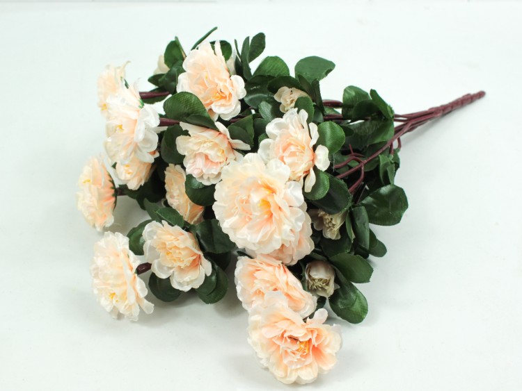 212-02-04 Искусственные цветы Азалия 35см Персиковый 1/2