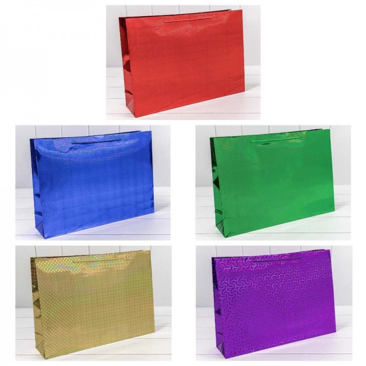 000LAA Пакет подарочный голография (микс) 45*32*11 1/20 1/240