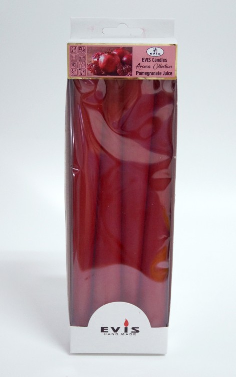24007281800834 POMEGRANATE JUICE Набор 4 шт в упак свечей античных парафиновая., ароматизированная