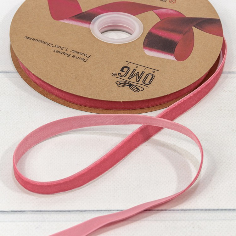 592-12/06 Лента Бархат 1,2см*25ярд Персиковый 1/16 1/64 592-12/06 Лента Бархат 1,2см*25ярд Персиковый 1/16 1/64