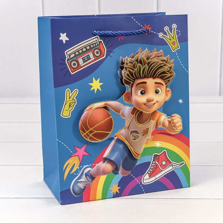 000267E	Пакет подарочный с 3D аппликацией "Детский" (микс 267) 18*23*10 210г 1/20 1/360